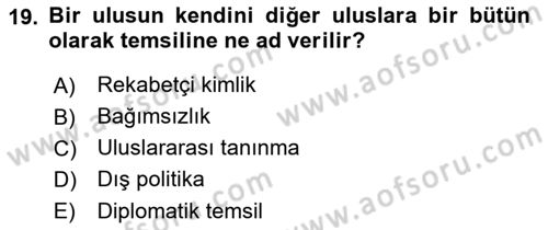 Sosyal Medya ve Siyasal İletişim Dersi 2021 - 2022 Yılı Yaz Okulu Sınav Soruları 19. Soru