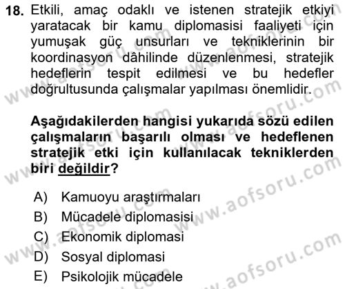 Sosyal Medya ve Siyasal İletişim Dersi 2022 - 2023 Yılı Yaz Okulu Sınav Soruları 18. Soru