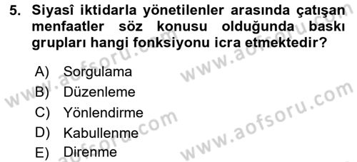 Sosyal Medya ve Siyasal İletişim Dersi 2023 - 2024 Yılı Yaz Okulu Sınav Soruları 5. Soru