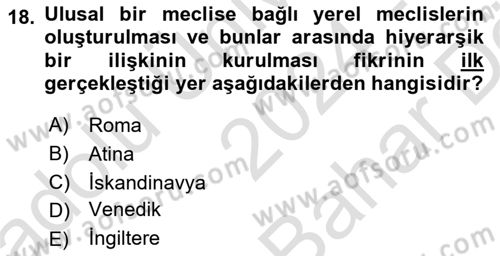 Sosyal Medya ve Siyasal İletişim Dersi 2024 - 2025 Yılı (Vize) Ara Sınav Soruları 18. Soru