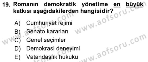Sosyal Medya ve Siyasal İletişim Dersi 2024 - 2025 Yılı (Vize) Ara Sınav Soruları 19. Soru