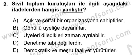 Sosyal Medya ve Siyasal İletişim Dersi 2024 - 2025 Yılı (Vize) Ara Sınav Soruları 2. Soru