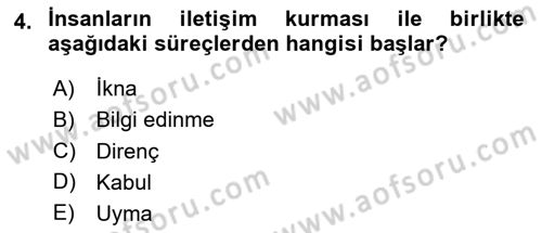 Sosyal Medya ve Siyasal İletişim Dersi 2024 - 2025 Yılı (Vize) Ara Sınav Soruları 4. Soru