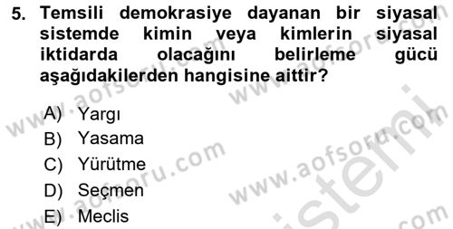 Sosyal Medya ve Siyasal İletişim Dersi 2024 - 2025 Yılı (Vize) Ara Sınav Soruları 5. Soru
