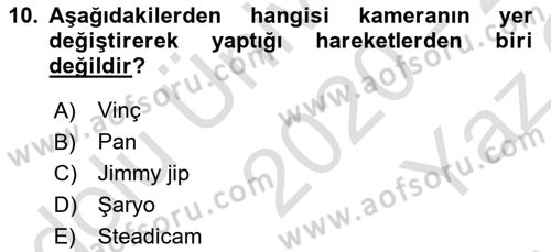 Dijital Yayıncılık Dersi 2020 - 2021 Yılı Yaz Okulu Sınav Soruları 10. Soru