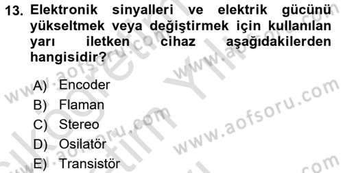 Dijital Yayıncılık Dersi 2020 - 2021 Yılı Yaz Okulu Sınav Soruları 13. Soru