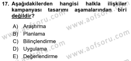 Dijital Yayıncılık Dersi 2020 - 2021 Yılı Yaz Okulu Sınav Soruları 17. Soru