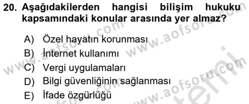 Dijital Yayıncılık Dersi 2020 - 2021 Yılı Yaz Okulu Sınav Soruları 20. Soru
