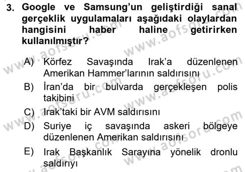 Dijital Yayıncılık Dersi 2020 - 2021 Yılı Yaz Okulu Sınav Soruları 3. Soru