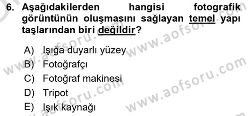 Dijital Yayıncılık Dersi 2020 - 2021 Yılı Yaz Okulu Sınav Soruları 6. Soru