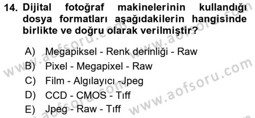 Dijital Yayıncılık Dersi 2021 - 2022 Yılı (Vize) Ara Sınavı 14. Soru