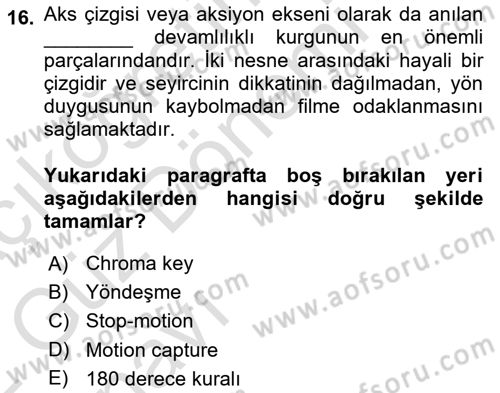 Dijital Yayıncılık Dersi 2021 - 2022 Yılı (Vize) Ara Sınavı 16. Soru