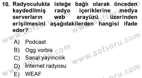 Dijital Yayıncılık Dersi 2021 - 2022 Yılı (Final) Dönem Sonu Sınav Soruları 10. Soru