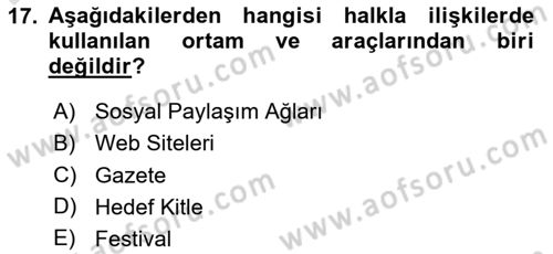 Dijital Yayıncılık Dersi 2021 - 2022 Yılı (Final) Dönem Sonu Sınav Soruları 17. Soru