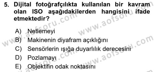 Dijital Yayıncılık Dersi 2021 - 2022 Yılı (Final) Dönem Sonu Sınav Soruları 5. Soru