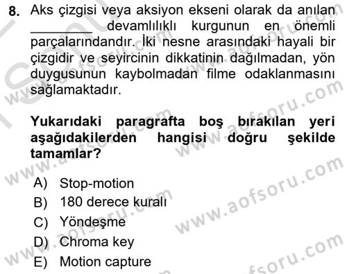 Dijital Yayıncılık Dersi 2021 - 2022 Yılı (Final) Dönem Sonu Sınav Soruları 8. Soru