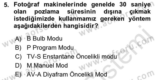 Dijital Yayıncılık Dersi 2021 - 2022 Yılı Yaz Okulu Sınav Soruları 5. Soru