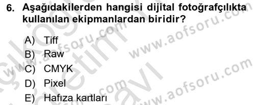 Dijital Yayıncılık Dersi 2021 - 2022 Yılı Yaz Okulu Sınav Soruları 6. Soru