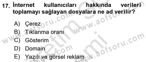 Dijital Yayıncılık Dersi 2022 - 2023 Yılı (Final) Dönem Sonu Sınav Soruları 17. Soru