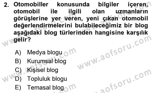 Dijital Yayıncılık Dersi 2022 - 2023 Yılı (Final) Dönem Sonu Sınav Soruları 2. Soru