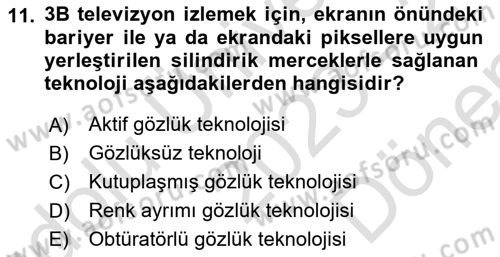 Dijital Yayıncılık Dersi 2023 - 2024 Yılı (Final) Dönem Sonu Sınav Soruları 11. Soru