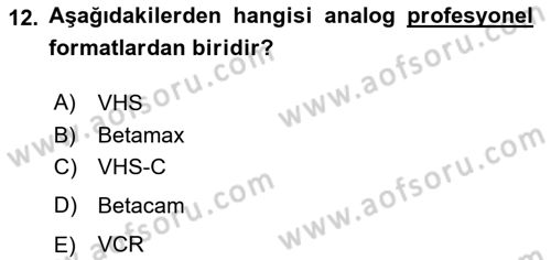 Dijital Yayıncılık Dersi 2023 - 2024 Yılı (Final) Dönem Sonu Sınav Soruları 12. Soru