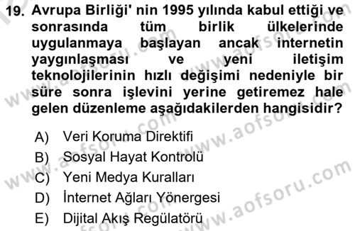 Dijital Yayıncılık Dersi 2023 - 2024 Yılı (Final) Dönem Sonu Sınav Soruları 19. Soru