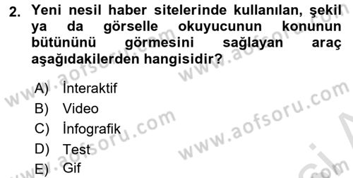 Dijital Yayıncılık Dersi 2023 - 2024 Yılı (Final) Dönem Sonu Sınav Soruları 2. Soru