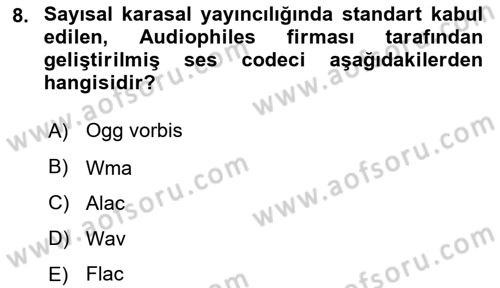 Dijital Yayıncılık Dersi 2023 - 2024 Yılı (Final) Dönem Sonu Sınav Soruları 8. Soru