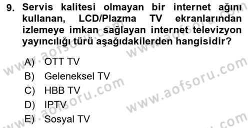 Dijital Yayıncılık Dersi 2023 - 2024 Yılı (Final) Dönem Sonu Sınav Soruları 9. Soru