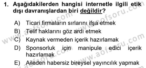 Dijital Yayıncılık Dersi 2024 - 2025 Yılı (Final) Dönem Sonu Sınav Soruları 1. Soru