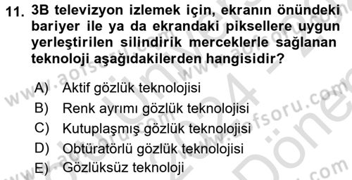 Dijital Yayıncılık Dersi 2024 - 2025 Yılı (Final) Dönem Sonu Sınav Soruları 11. Soru