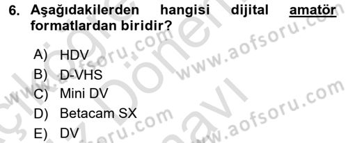 Dijital Yayıncılık Dersi 2024 - 2025 Yılı (Final) Dönem Sonu Sınav Soruları 6. Soru
