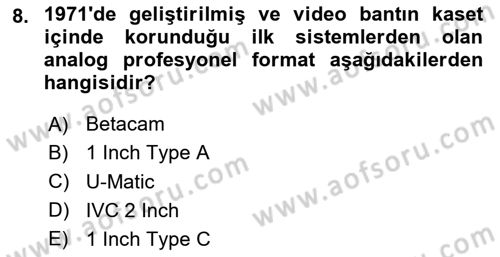 Dijital Yayıncılık Dersi 2024 - 2025 Yılı (Final) Dönem Sonu Sınav Soruları 8. Soru