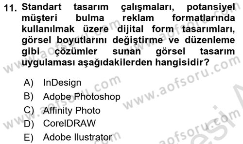 Sosyal Medya Araçları 2 Dersi 2021 - 2022 Yılı (Final) Dönem Sonu Sınav Soruları 11. Soru