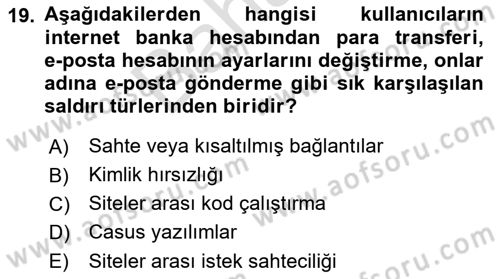 Sosyal Medya Araçları 2 Dersi 2021 - 2022 Yılı (Final) Dönem Sonu Sınav Soruları 19. Soru