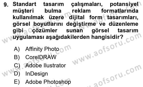 Sosyal Medya Araçları 2 Dersi 2021 - 2022 Yılı Yaz Okulu Sınav Soruları 9. Soru