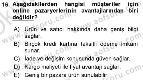 Sosyal Medya Araçları 1 Dersi 2020 - 2021 Yılı Yaz Okulu Sınav Soruları 16. Soru
