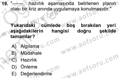 Sosyal Medya ve Kurumsal İletişim Dersi 2021 - 2022 Yılı (Vize) Ara Sınav Soruları 19. Soru
