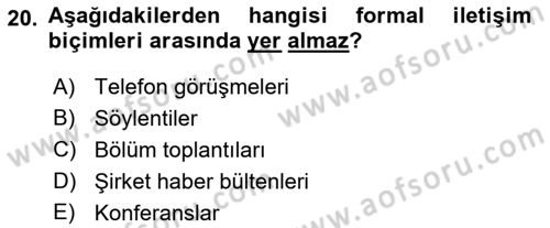 Sosyal Medya ve Kurumsal İletişim Dersi 2021 - 2022 Yılı (Vize) Ara Sınav Soruları 20. Soru