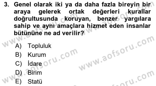 Sosyal Medya ve Kurumsal İletişim Dersi 2021 - 2022 Yılı (Vize) Ara Sınav Soruları 3. Soru