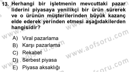Sosyal Medya ve Kurumsal İletişim Dersi 2023 - 2024 Yılı (Final) Dönem Sonu Sınav Soruları 13. Soru