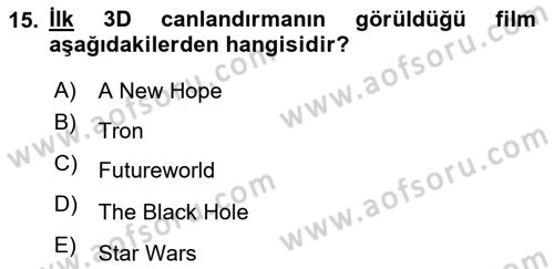 Dijital Tasarım Dersi 2020 - 2021 Yılı Yaz Okulu Sınav Soruları 15. Soru