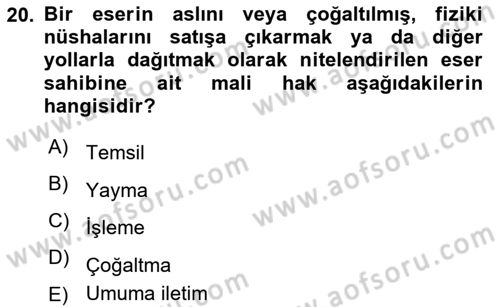 Dijital Tasarım Dersi 2020 - 2021 Yılı Yaz Okulu Sınav Soruları 20. Soru