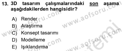 Dijital Tasarım Dersi 2021 - 2022 Yılı (Final) Dönem Sonu Sınav Soruları 13. Soru
