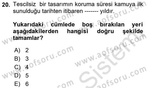 Dijital Tasarım Dersi 2021 - 2022 Yılı (Final) Dönem Sonu Sınav Soruları 20. Soru