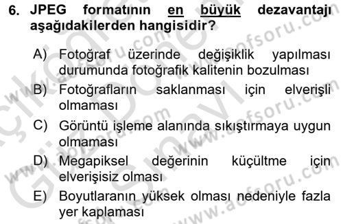 Dijital Tasarım Dersi 2021 - 2022 Yılı (Final) Dönem Sonu Sınav Soruları 6. Soru