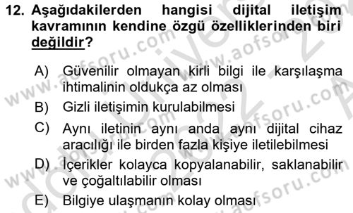 Dijital Tasarım Dersi 2022 - 2023 Yılı (Vize) Ara Sınav Soruları 12. Soru