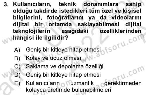 Dijital Tasarım Dersi 2022 - 2023 Yılı (Vize) Ara Sınav Soruları 3. Soru