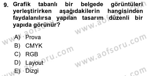 Dijital Tasarım Dersi 2022 - 2023 Yılı (Vize) Ara Sınav Soruları 9. Soru